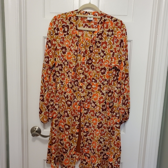 CAbi "Daydream" A-Line Midi Dress Size Medium, Style #4238, Colorful, Autumn - Picture 10 of 14